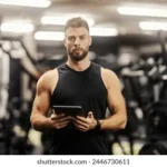 portrait-personal-trainer-standing-gym-260nw-2446730611